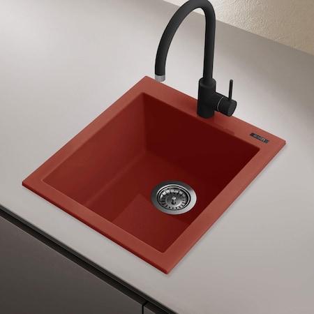 Ruvati Sink, Granite Composite, 20" W x 16" L x RVG1016BR